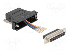 DeLOCK 67097 Adaptador D-Sub 25 Hembra a RJ12 Hembra Negro