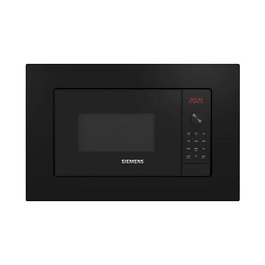 Siemens iQ300 BE623LMB3 Microondas Combinado Integrado 20L 800W, Parrilla de Cuarzo 1000W, Negro, Edelstahl