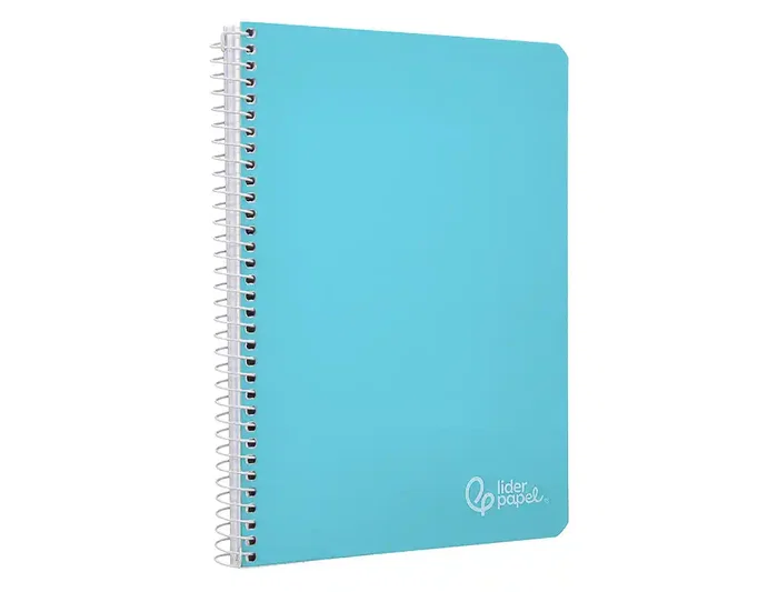 Liderpapel Cuaderno Espiral A5 Witty Tapa Dura 80 Hojas 90gr Cuadro 4mm con Margen Color Azul