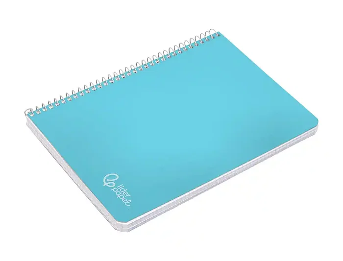Liderpapel Cuaderno Espiral A5 Witty Tapa Dura 80 Hojas 90gr Cuadro 4mm con Margen Color Azul