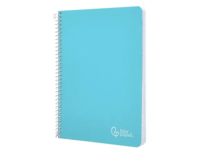 Liderpapel Cuaderno Espiral A5 Witty Tapa Dura 80 Hojas 90gr Cuadro 4mm con Margen Color Azul