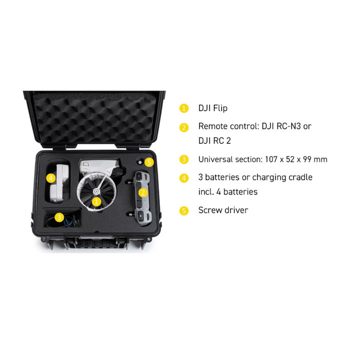 B&W drone.case PP.117 amarillo para DJI Flip