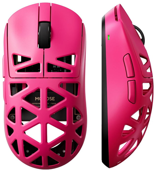 Ratón Gaming Mchose MC-A7X-3 Inalámbrico 42000 DPI 53 g Rosa - Ratón Láser con Cable USB-C y Bluetooth