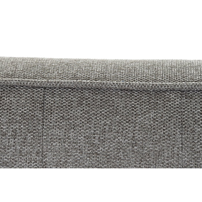 DKD Home Decor Sillón de Lino Abeto Capitoné Gris Oscuro