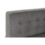 DKD Home Decor Sillón de Lino Abeto Capitoné Gris Oscuro