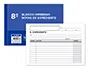 Liderpapel Tal lp - Talonario de Notas de Expediente Octavo Duplo, Texto en Portugués, 60g, 85x157x105 mm