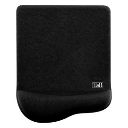 T'nB Alfombrilla de Ratón TSED200BK Ergonómica con Reposamuñecas de Gel Antimicrobiano, Color Negro, 235x185 mm