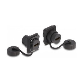 DeLOCK Módulo Keystone HDMI-A hembra a HDMI-A hembra IP67 Negro