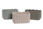 DKD Home Decor Surtido de 3 Cestas de Cuerda 25x15x15 cm