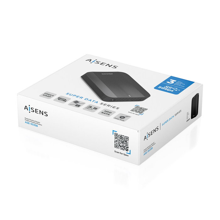 AISENS ASE-3535B Caja Externa para Disco Duro 3.5 SATA a USB-C Negro AISENS ASE-3535B Caja Externa para Disco Duro 3.5 SATA a USB-C Negro