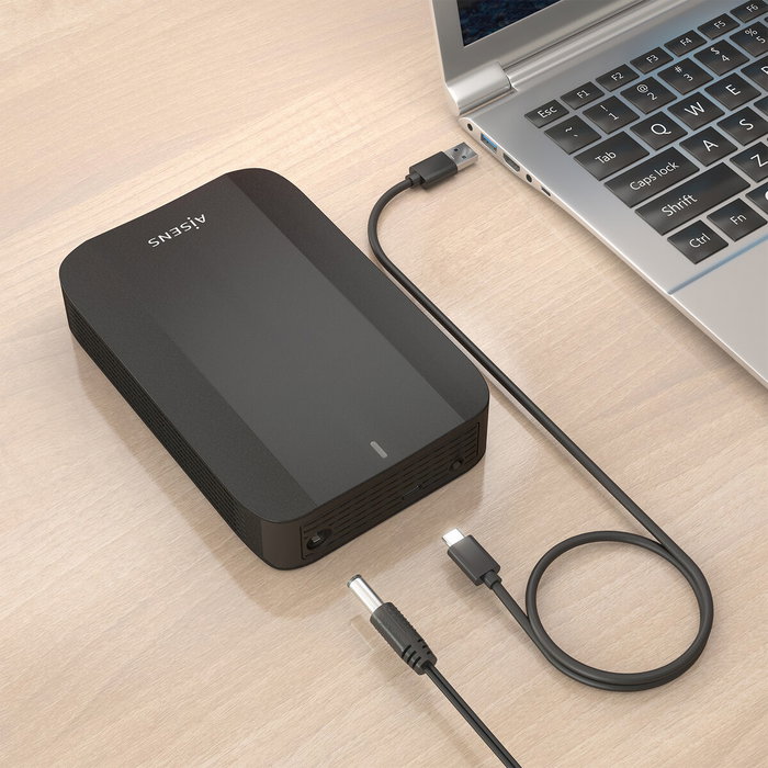 AISENS ASE-3535B Caja Externa para Disco Duro 3.5 SATA a USB-C Negro AISENS ASE-3535B Caja Externa para Disco Duro 3.5 SATA a USB-C Negro