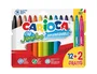 Carioca Rotuladores Jumbo Superlavables Colores Surtidos Estuche 12+2 Gratis