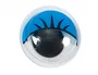 Liderpapel Ojos adhesivos de 10 mm con pupila negra y pestañas azules, pack de 66 unidades