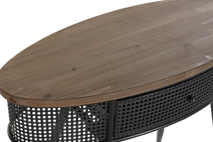 DKD Home Decor Consola Loft Negro Marron 39 x 78 x 90.5 cm