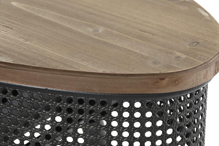DKD Home Decor Consola Loft Negro Marron 39 x 78 x 90.5 cm