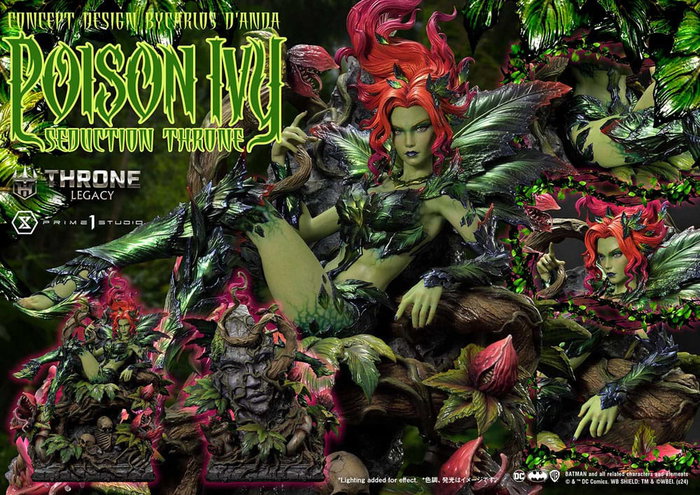 Prime 1 Studio Estatua 1/4 Throne Legacy Collection Batman Poison Ivy Seduction Throne