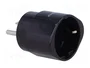 GOOBAY Adaptador de Viaje con Toma de Tierra, Negro