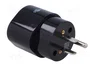 GOOBAY Adaptador de Viaje con Toma de Tierra, Negro