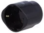 GOOBAY Adaptador de Viaje con Toma de Tierra, Negro