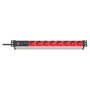 Brennenstuhl Regleta Alu-Line 8 salidas AC, 2 m, rojo/negro