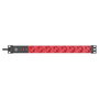 Brennenstuhl Regleta Alu-Line 8 salidas AC, 2 m, rojo/negro