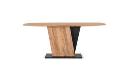 Giner Y Colomer Mesa Comedor Acacia Madera Maciza 240x100x76 cm Negro Natural