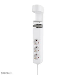 Neomounts DS22-840WH6 Regleta de Sobremesa con Abrazadera, 3 Salidas AC y Puertos USB Blanco