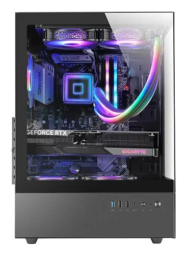 Caja atx semitorre gaming mars gaming mcxo doble cristal templado argb gpu 328mm 1x3.5 3x2.5 negro Caja atx semitorre gaming mars gaming mcxo doble cristal templado argb gpu 328mm 1x3.5 3x2.5 negro