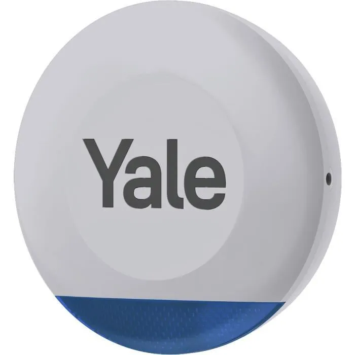 Yale YAL1745589372828 Sirena de Exterior para Alarma Inteligente - 100 dB y Luces LED Intermitentes - Gris