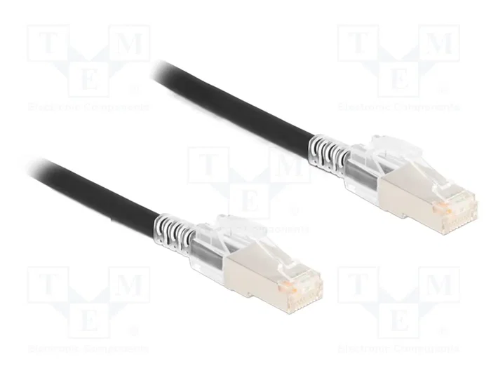 DeLOCK Cable de red RJ45 Cat.6A S/FTP con clips de seguridad, 2 m, Negro DeLOCK Cable de red RJ45 Cat.6A S/FTP con clips de seguridad, 2 m, Negro