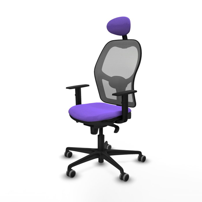 PIQUERAS Y CRESPO Silla de oficina Jorquera con mecanismo Sincro, Tela Lila y Malla Gris PIQUERAS Y CRESPO Silla de oficina Jorquera con mecanismo Sincro, Tela Lila y Malla Gris