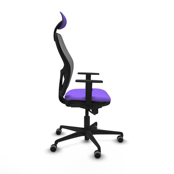 PIQUERAS Y CRESPO Silla de oficina Jorquera con mecanismo Sincro, Tela Lila y Malla Gris PIQUERAS Y CRESPO Silla de oficina Jorquera con mecanismo Sincro, Tela Lila y Malla Gris