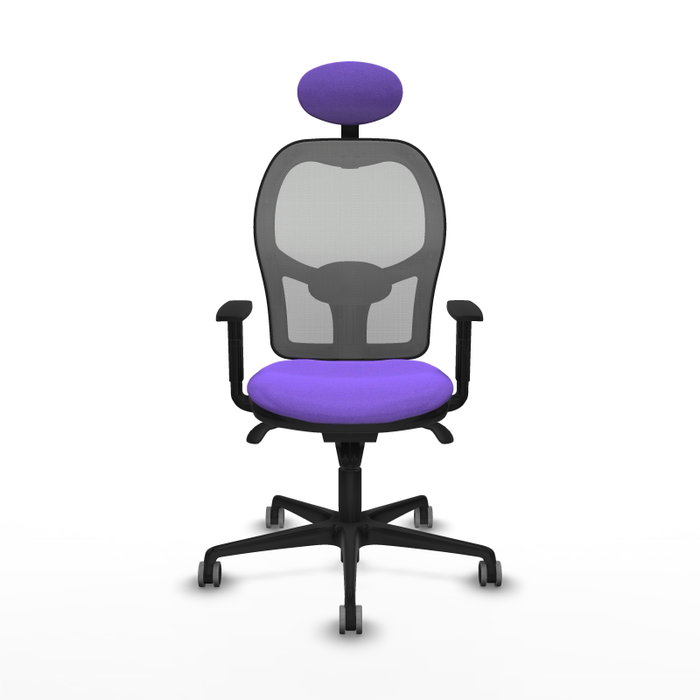 PIQUERAS Y CRESPO Silla de oficina Jorquera con mecanismo Sincro, Tela Lila y Malla Gris PIQUERAS Y CRESPO Silla de oficina Jorquera con mecanismo Sincro, Tela Lila y Malla Gris