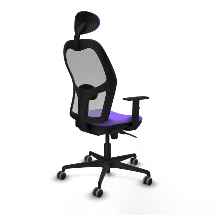 PIQUERAS Y CRESPO Silla de oficina Jorquera con mecanismo Sincro, Tela Lila y Malla Gris PIQUERAS Y CRESPO Silla de oficina Jorquera con mecanismo Sincro, Tela Lila y Malla Gris