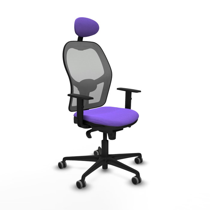 PIQUERAS Y CRESPO Silla de oficina Jorquera con mecanismo Sincro, Tela Lila y Malla Gris PIQUERAS Y CRESPO Silla de oficina Jorquera con mecanismo Sincro, Tela Lila y Malla Gris