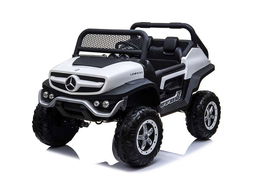 Injusa Coche Mercedes Unimog White Batería 12V 128 x 86 x 84cm Runruntoys