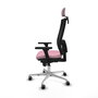PIQUERAS Y CRESPO Silla de oficina Horna con mecanismo Sincro, Rosa y Negro