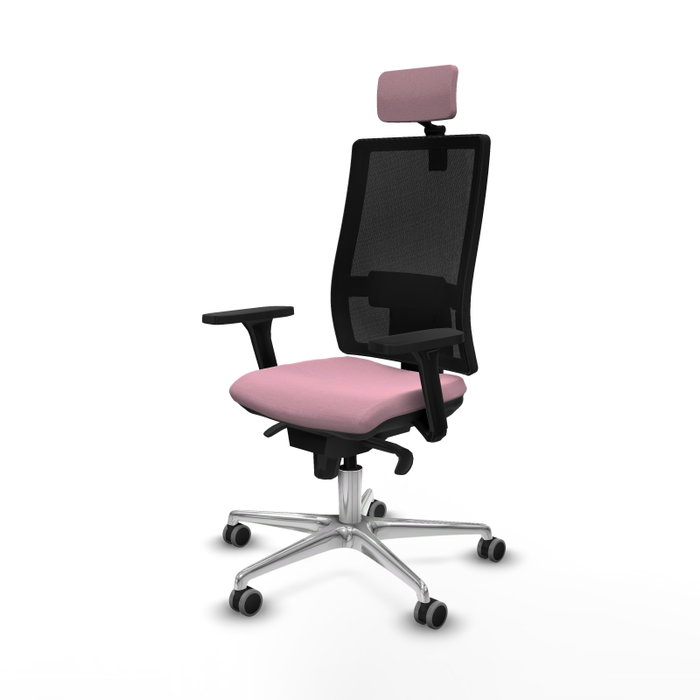 PIQUERAS Y CRESPO Silla de oficina Horna con mecanismo Sincro, Rosa y Negro PIQUERAS Y CRESPO Silla de oficina Horna con mecanismo Sincro, Rosa y Negro