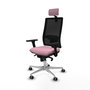 PIQUERAS Y CRESPO Silla de oficina Horna con mecanismo Sincro, Rosa y Negro