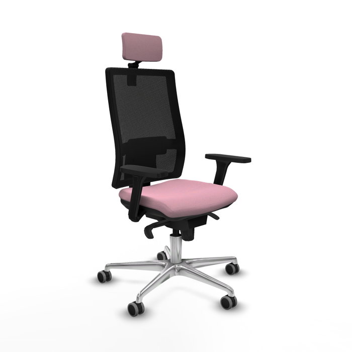 PIQUERAS Y CRESPO Silla de oficina Horna con mecanismo Sincro, Rosa y Negro PIQUERAS Y CRESPO Silla de oficina Horna con mecanismo Sincro, Rosa y Negro