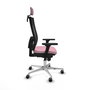 PIQUERAS Y CRESPO Silla de oficina Horna con mecanismo Sincro, Rosa y Negro