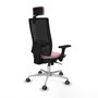 PIQUERAS Y CRESPO Silla de oficina Horna con mecanismo Sincro, Rosa y Negro
