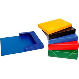 Mariola Caja Proyecto Armada Cierre Goma Lomo Fijo 3 cm Cartón Gofrado S-Mallorca Azul (Set de 2) (Set de 2)