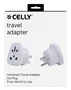 Celly TRAVELADAPTERUS Adaptador de Viaje Universal Blanco, 100 - 250 V, 50/60 Hz, 10 A