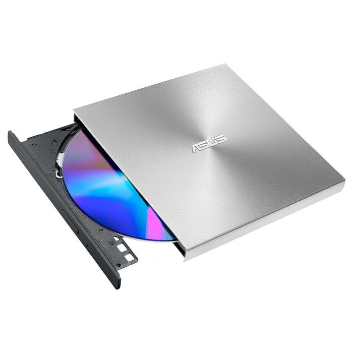ASUS ZenDrive U8M SDRW-08U8M-U - Unidad óptica externa DVD±RW para sobremesa/portátil, color plata, escritura CD 24x/DVD 8x