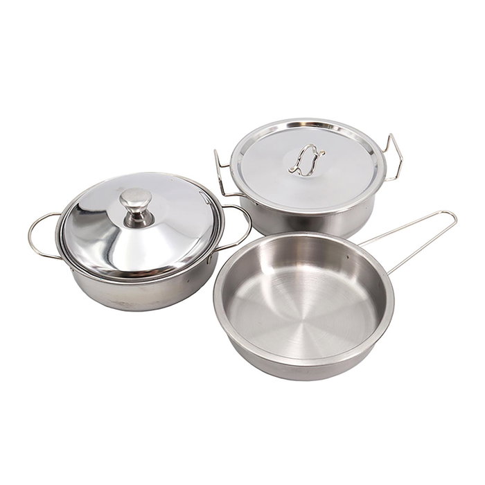 Tachan Mochila con Menaje de Cocina en Acero Inoxidable 11 Piezas para Niños +3 Años