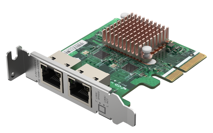 QNAP QXG-2G2T-i225 Tarjeta de expansión de red Dual-Port 2.5GbE RJ-45 QNAP QXG-2G2T-i225 Tarjeta de expansión de red Dual-Port 2.5GbE RJ-45