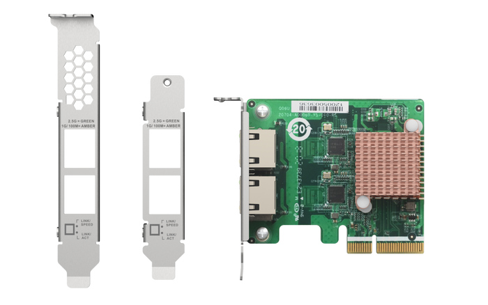 QNAP QXG-2G2T-i225 Tarjeta de expansión de red Dual-Port 2.5GbE RJ-45 QNAP QXG-2G2T-i225 Tarjeta de expansión de red Dual-Port 2.5GbE RJ-45