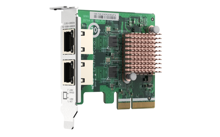 QNAP QXG-2G2T-i225 Tarjeta de expansión de red Dual-Port 2.5GbE RJ-45 QNAP QXG-2G2T-i225 Tarjeta de expansión de red Dual-Port 2.5GbE RJ-45