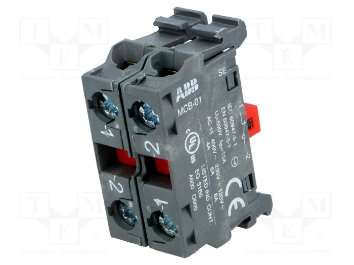 ABB Bloques de Contactos 22mm para Placa Frontal NC x2 ABB Bloques de Contactos 22mm para Placa Frontal NC x2